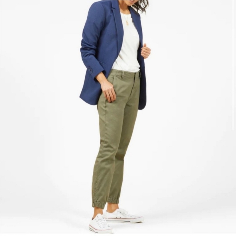 Outerknown Avalon Organic Zippered Cuffed Joggers  sz 8 olive green